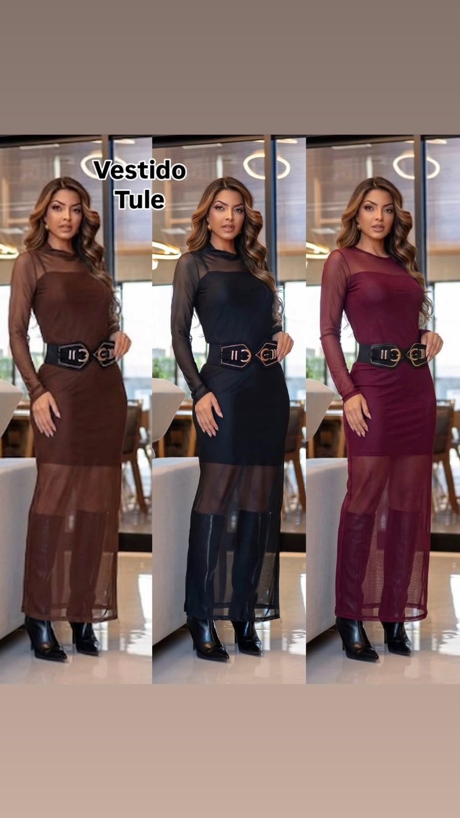 Vestilo em Tule 2 em 1 com foro
